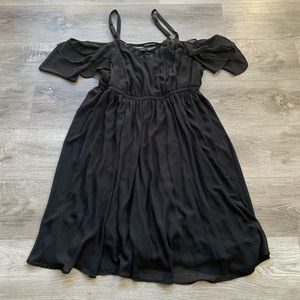 TORRID black off the shoulder midi dress